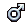 rotating pixel mars symbol